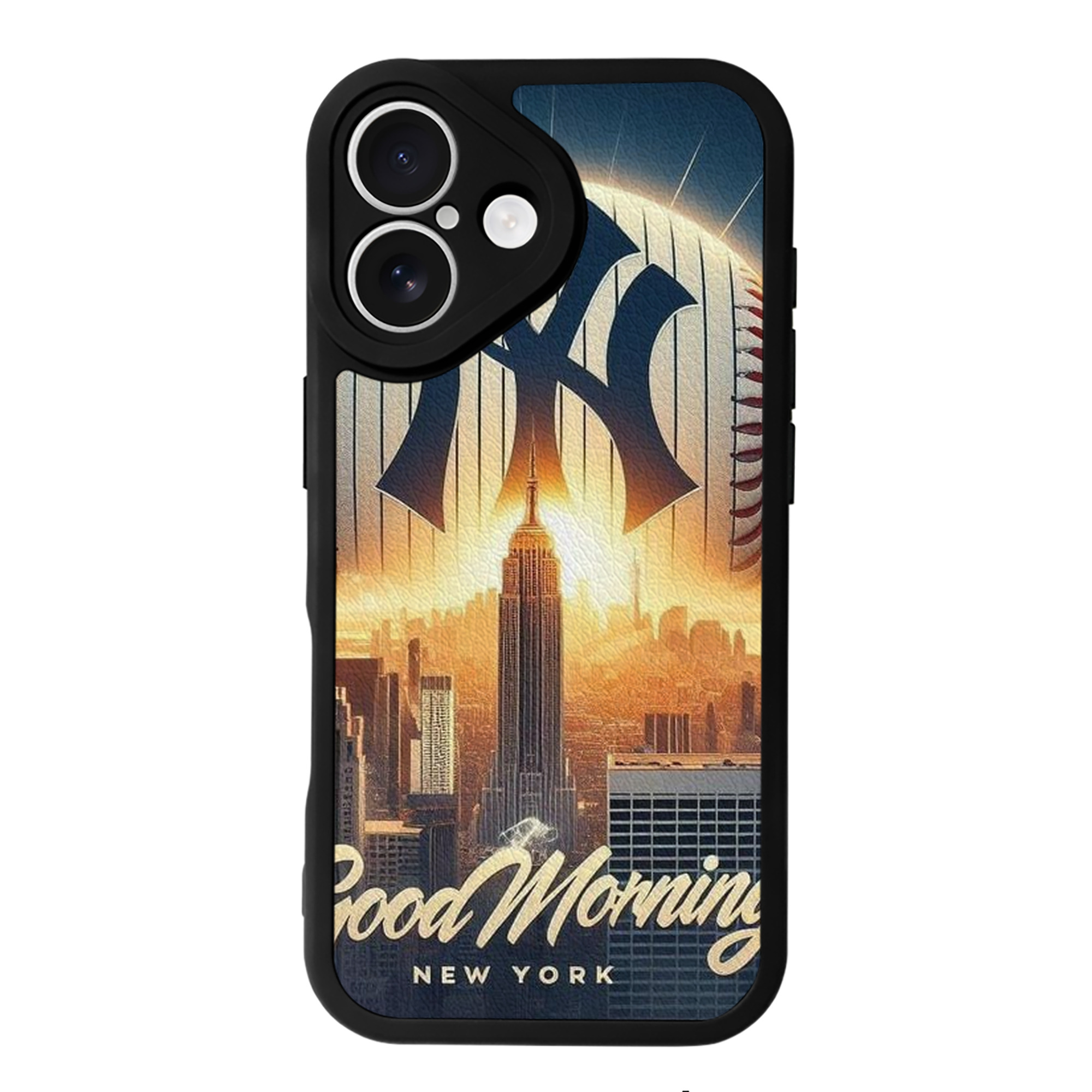 New York Yankees 111 IPhone 16 Silicone Leather Case – UV Print, Lambskin Texture – Perfect Fit, Wireless Charging Compatible, Scratch Resistant, Precise Cutouts – Stylish Protection For IPhone 16